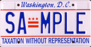 Washington DC License Plate