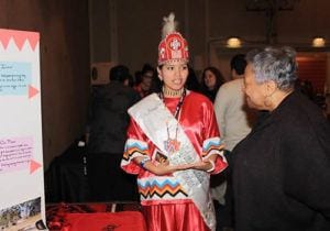American Indian female student presenting proposal at American Indian Issues Program