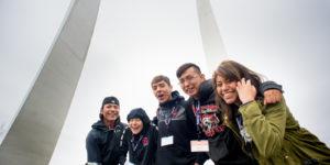 Airforce memorial students laughing and learning