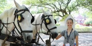 Williamsburg VA student and horse