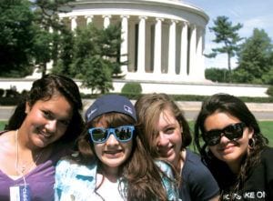 Students at Jefferson Memorial