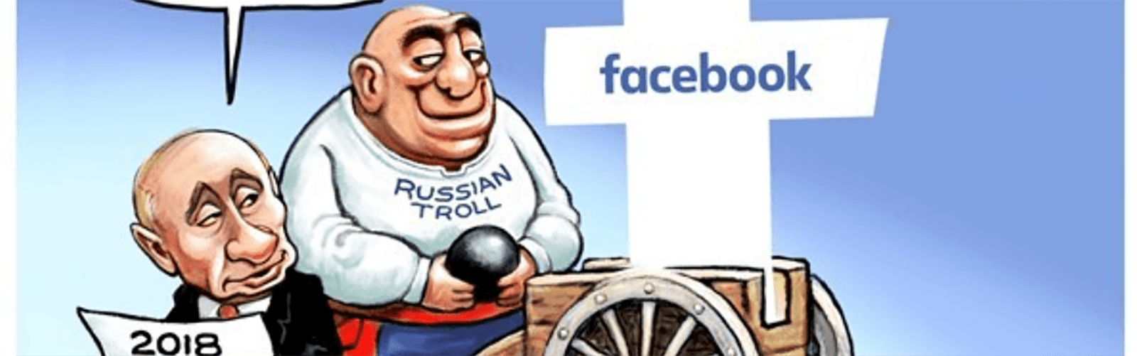 political cartoon facebook election Russia