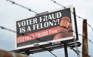 vote bill board fraud