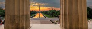 Lincoln memorial Washington monument DC