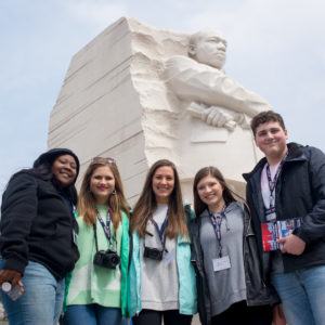 students at MLK memorial