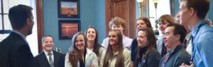 Ben Sasse and students on Capitol Hill