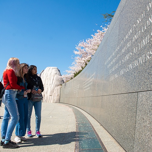 Students at MLK Memorial