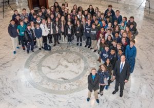 Students on Capitol Hill with Senator Richard Shelby